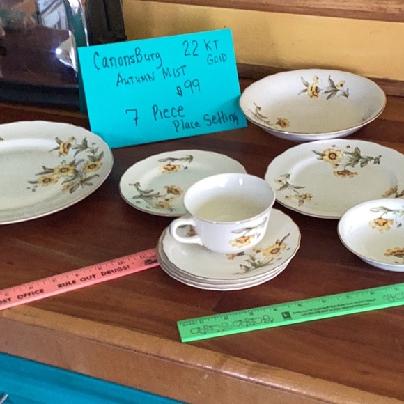⚜️ Vintage Autumn Mist Dinnerware RARE CANONSBURG PRISTINE - Picture 7 of 16